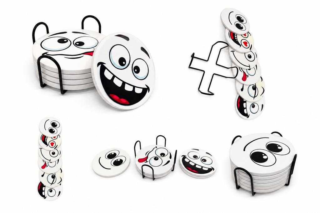 Set de 6 Posavasos Cómicos