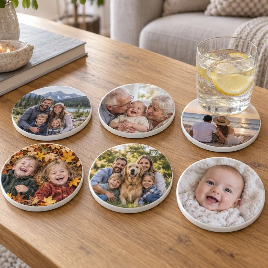 Custom Round Coasters — Set of 6