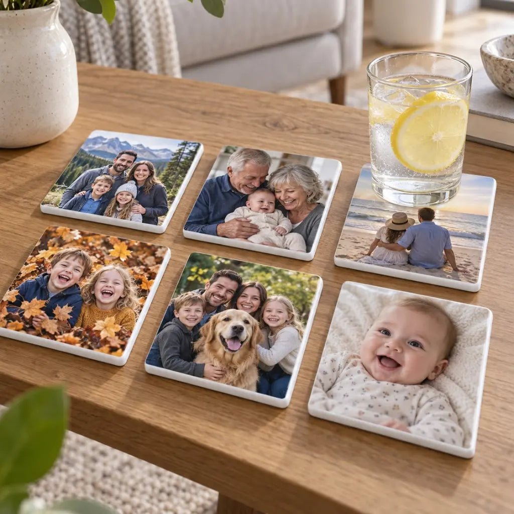 Custom Square Coasters — Set of 6