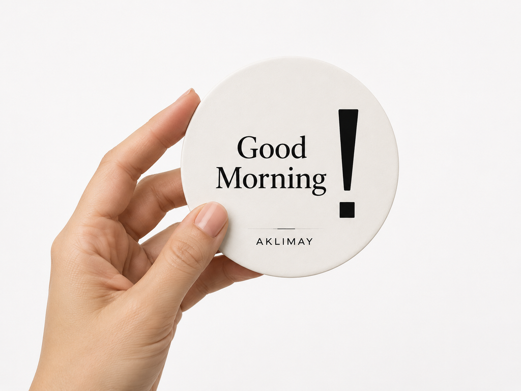 The ! Collection – Set of 6 Inspirational Coasters with Holder (English)