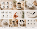 The ! Collection – Set of 6 Inspirational Coasters with Holder (English)