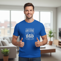 Awesome DAD Looks Like - Camiseta Azul Algodón